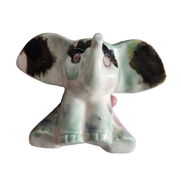 Elephant The Little Trunk Up antique Japan 4"Good Luck Figurine - Picture 1 of 3